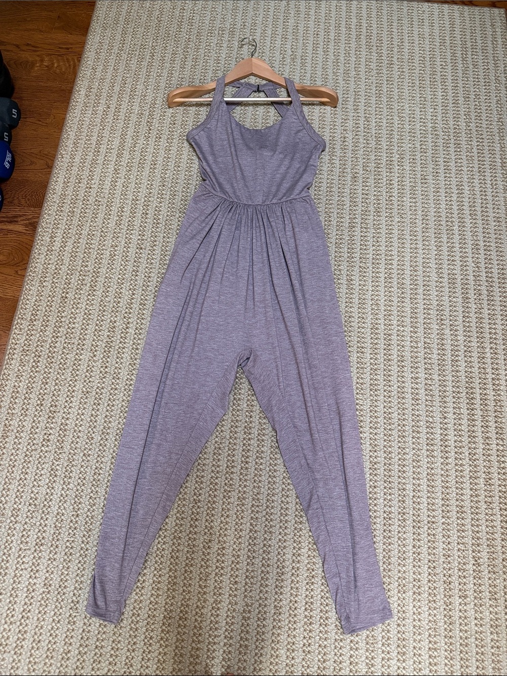 HALARA Mauve Halter Relaxed Jumpsuit